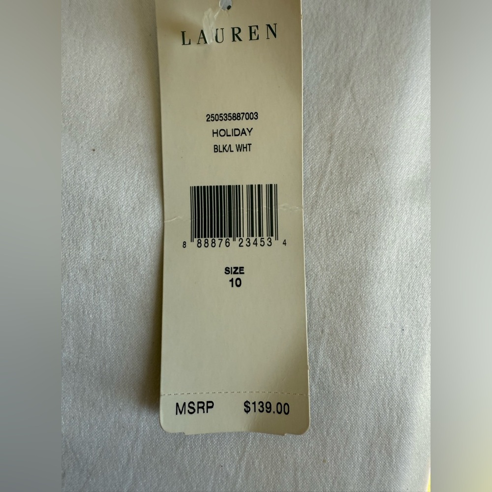 RALPH LAUREN ladies color NWT size 10 dress black and white color block - Picture 16 of 16